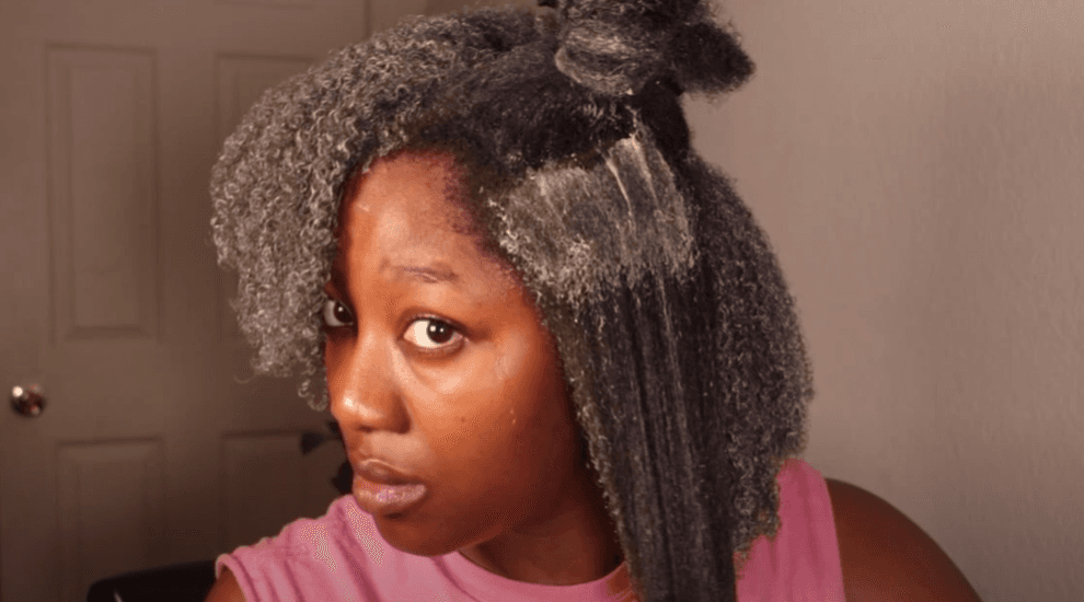 black woman bentonite clay hair mask